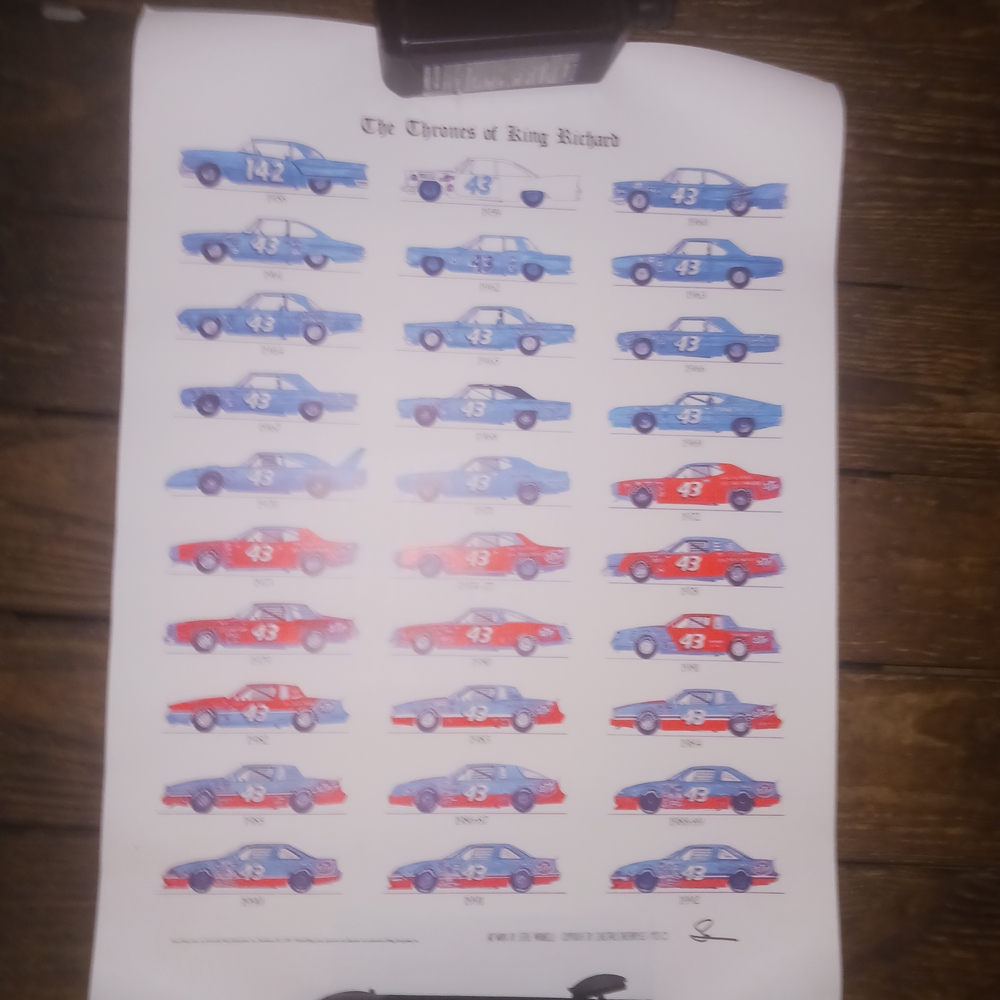 Nascar Blue and Red Car Wall Decor